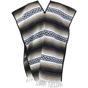 Classic Mexican Blanket Poncho